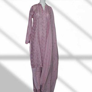 3-Pieces Chicken Kari cotton ready made suit